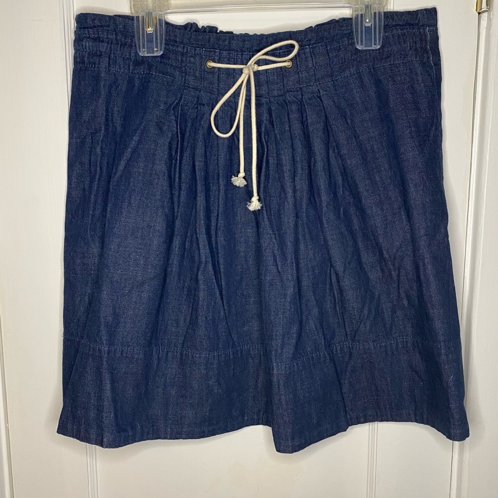Denim Skirt with drawstring